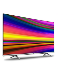 Detail layar LED TV 50 inch yang menampilkan gambar berkualitas tinggi dengan warna-warna cerah dan tajam.