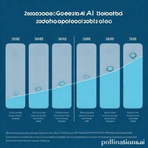 Grafik yang menunjukkan pertumbuhan adopsi Gen AI di smartphone dari tahun 2023 hingga 2028, dengan fokus pada penetrasi di segmen harga yang berbeda.
