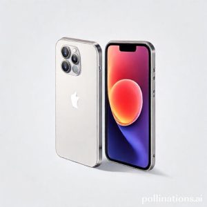 Ilustrasi konsep iPhone Fold dengan desain lipat seperti buku, menampilkan layar utama yang besar dan imersif dengan kamera bawah layar.