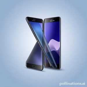 Ilustrasi Samsung Galaxy Z TriFold dalam posisi terlipat, menampilkan desain yang ringkas dan elegan.