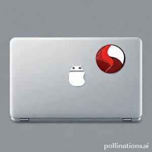 Ilustrasi sebuah laptop dengan logo Android dan Snapdragon di bagian casing.