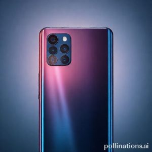Ilustrasi smartphone Vivo X300 Pro dengan modul kamera belakang menonjol dan logo ZEISS. Tampilkan efek dynamic glow pada bodi.