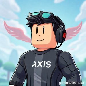 Ilustrasi yang menunjukkan kolaborasi Nubia Neo 3 dan Axis di dunia Roblox. Avatar gamer memegang Nubia Neo 3 dengan logo Axis di latar belakang.