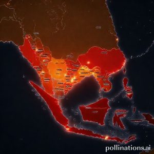 Peta dunia yang menunjukkan jangkauan luas sinyal satelit, mencakup daerah-daerah terpencil yang tidak terjangkau oleh BTS.