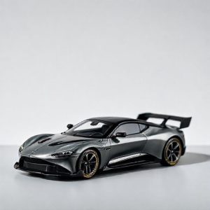 The Realme GT8 Pro Aston Martin F1 Edition next to a miniature Aston Martin F1 car, emphasizing the collaboration and design inspiration.