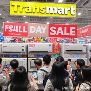 A bustling Transmart store during a 