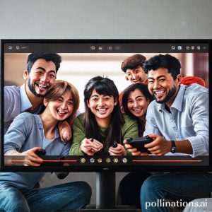 A diverse group of gamers from different ethnicities and regions interacting happily on a screen, with Itemku's interface seamlessly integrated. This image emphasizes community building and localized user experience, showing players from Asia, Europe, and America.