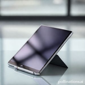 A sleek, modern Samsung Galaxy Tab S11 tablet in a professional setting, showcasing its thin profile and elegant design. A stylus (S Pen) is resting beside it.