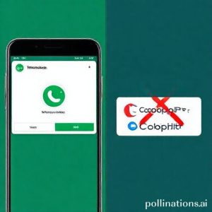 A split image showing a smartphone screen. On one side, the WhatsApp interface with a