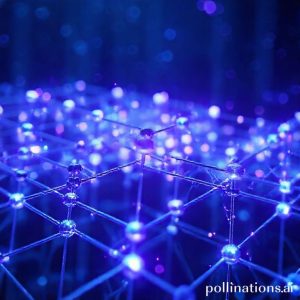 An abstract, futuristic image showing glowing quantum bits (qubits) arranged in a complex, stable lattice, surrounded by minimal interference, symbolizing the error-resistant nature of IBM Quantum Starling. Blue and purple light dominate the scene.