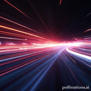 An abstract image representing speed and efficiency with glowing lines moving rapidly, symbolizing performance optimization in iOS 27. It should have Apple's aesthetic, perhaps with a subtle iPhone silhouette in the background.