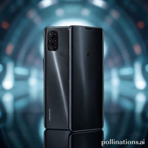 An elegant shot of the Oppo Find X9 Pro in Titanium Charcoal color, showcasing its sleek design and premium finish, perhaps with a blurred futuristic background.