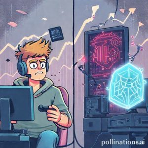 An illustration depicting two opposing forces: one side represented by gamers with gaming PCs and controllers, looking frustrated, and the other side by data centers and abstract AI symbols, pulling away valuable RAM and GPU chips. The background shows rising price charts.