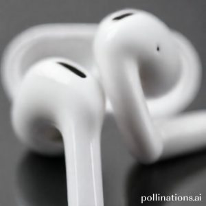 Close-up shot of the Apple AirPods Pro 3 earbuds showcasing their design and sleekness.