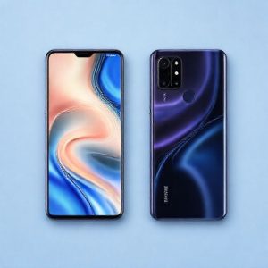 Dua smartphone Vivo X300 dan X300 Pro berdampingan, menampilkan desain depan dan belakang.