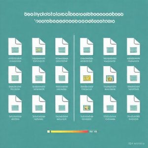 Grafik batang yang membandingkan penggunaan penyimpanan oleh berbagai kategori file (foto, video, aplikasi, dll.).