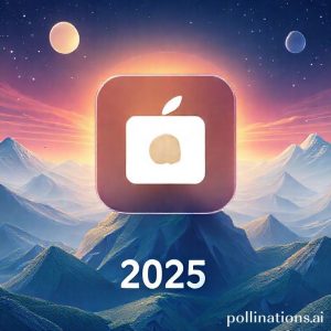 Ilustrasi logo Apple App Store Awards dengan nuansa futuristik tahun 2025.