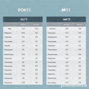 Ilustrasi perbandingan spesifikasi utama Poco Pad X1 dan M1 dalam bentuk tabel.