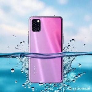 Ilustrasi smartphone Realme C85 Series yang sedang disiram air bertekanan tinggi, menunjukkan ketahanannya.