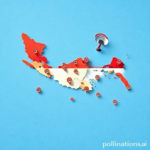 Sebuah peta Indonesia yang menunjukkan titik-titik terang (simbol WiFi) yang tersebar di berbagai pulau, menggambarkan pemerataan akses internet di seluruh wilayah. Peta ini berwarna-warni dengan ikon teknologi modern seperti menara sinyal dan satelit di latar belakang.