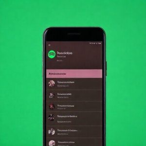 Tampilan antarmuka aplikasi Spotify di smartphone yang menunjukkan playlist yang berhasil ditransfer dari platform lain.