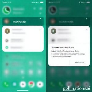Tampilan antarmuka WhatsApp dengan fitur