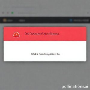 Tangkapan layar (screenshot) dari pesan error