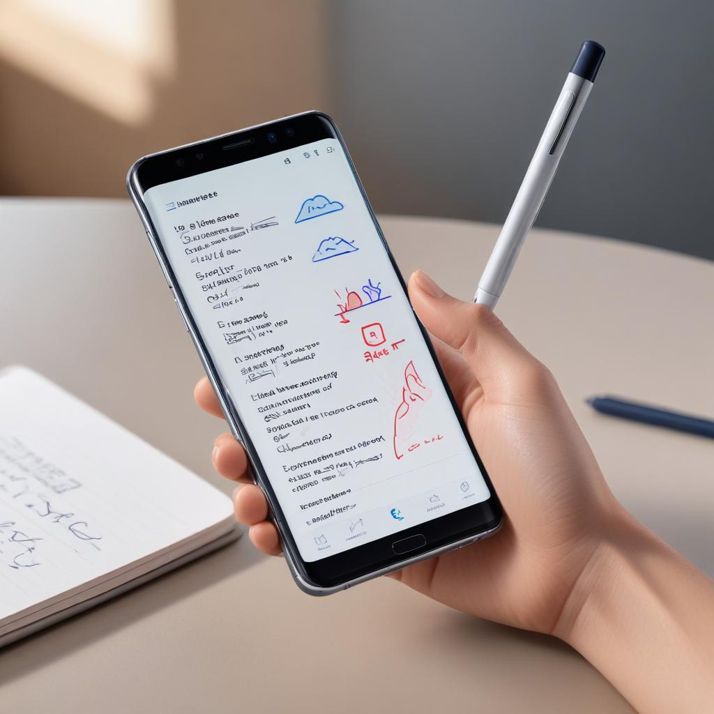 A Hand Holding A Samsung S Pen