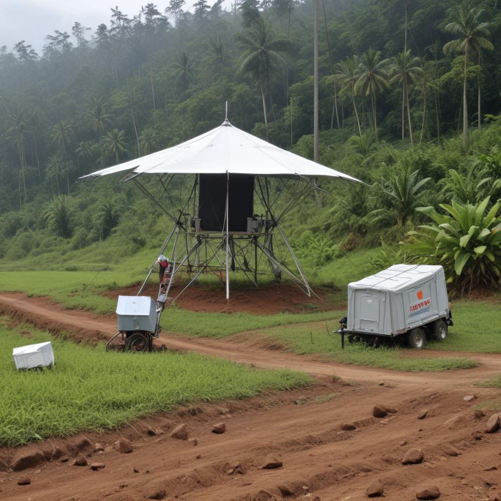 Pemandangan Udara Sebuah Posko Komdigi Di Daerah