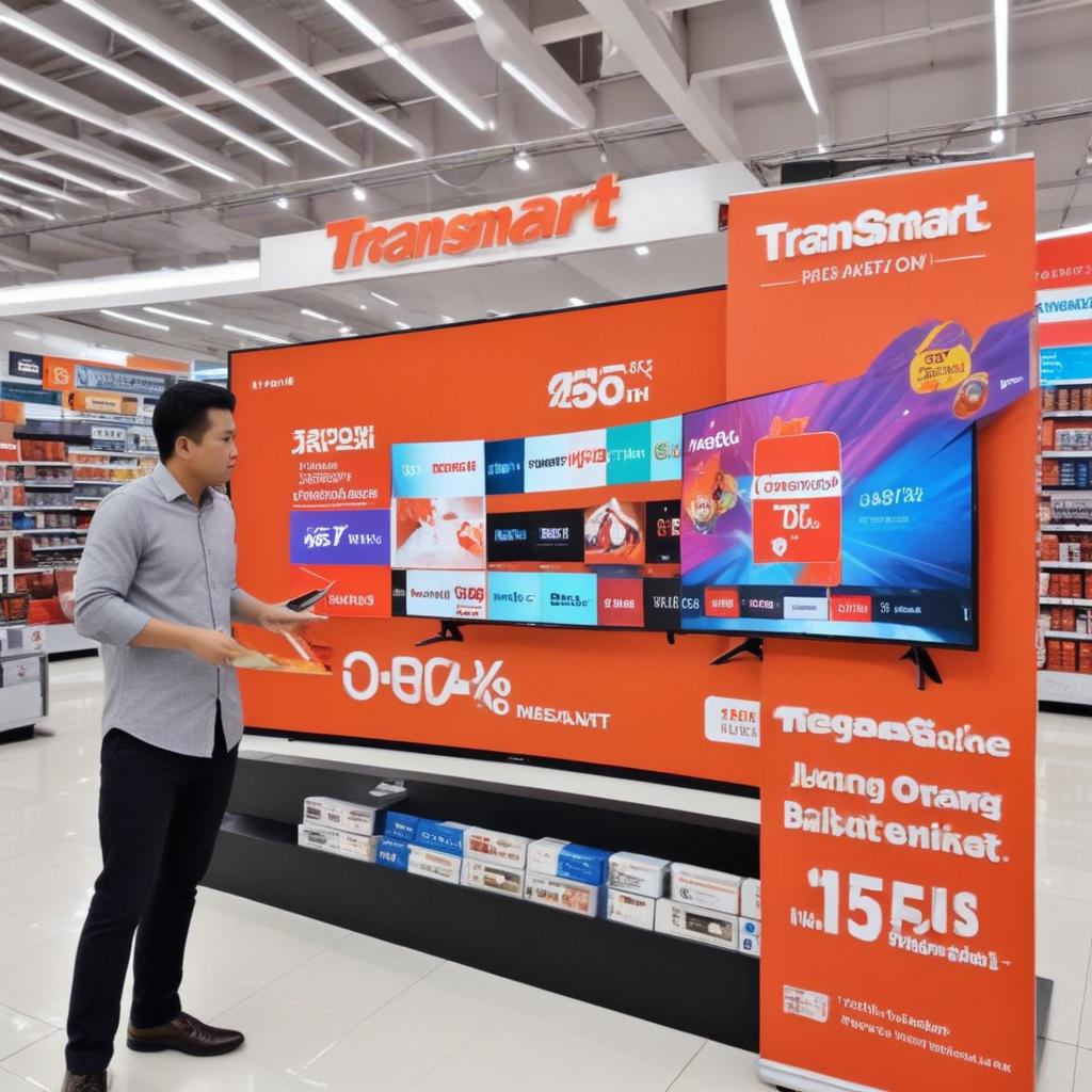 Tumpukan Orang Antusias Berbelanja Di Transmart Full